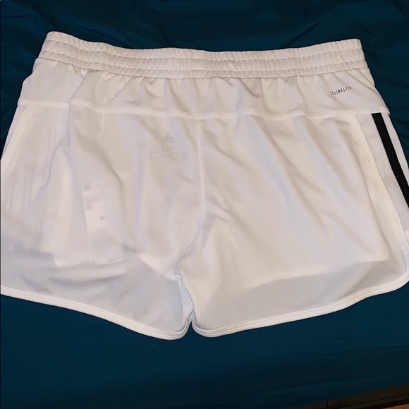 White Adidas athletic shorts - Picture 2 of 2
